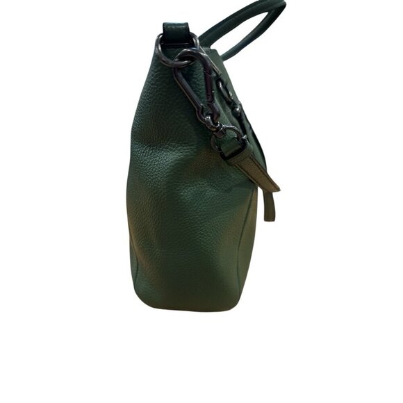 Coach Prairie Leather Satchel Crossbody Olive Green Silver Hardware Good Con - Picture 6 of 10